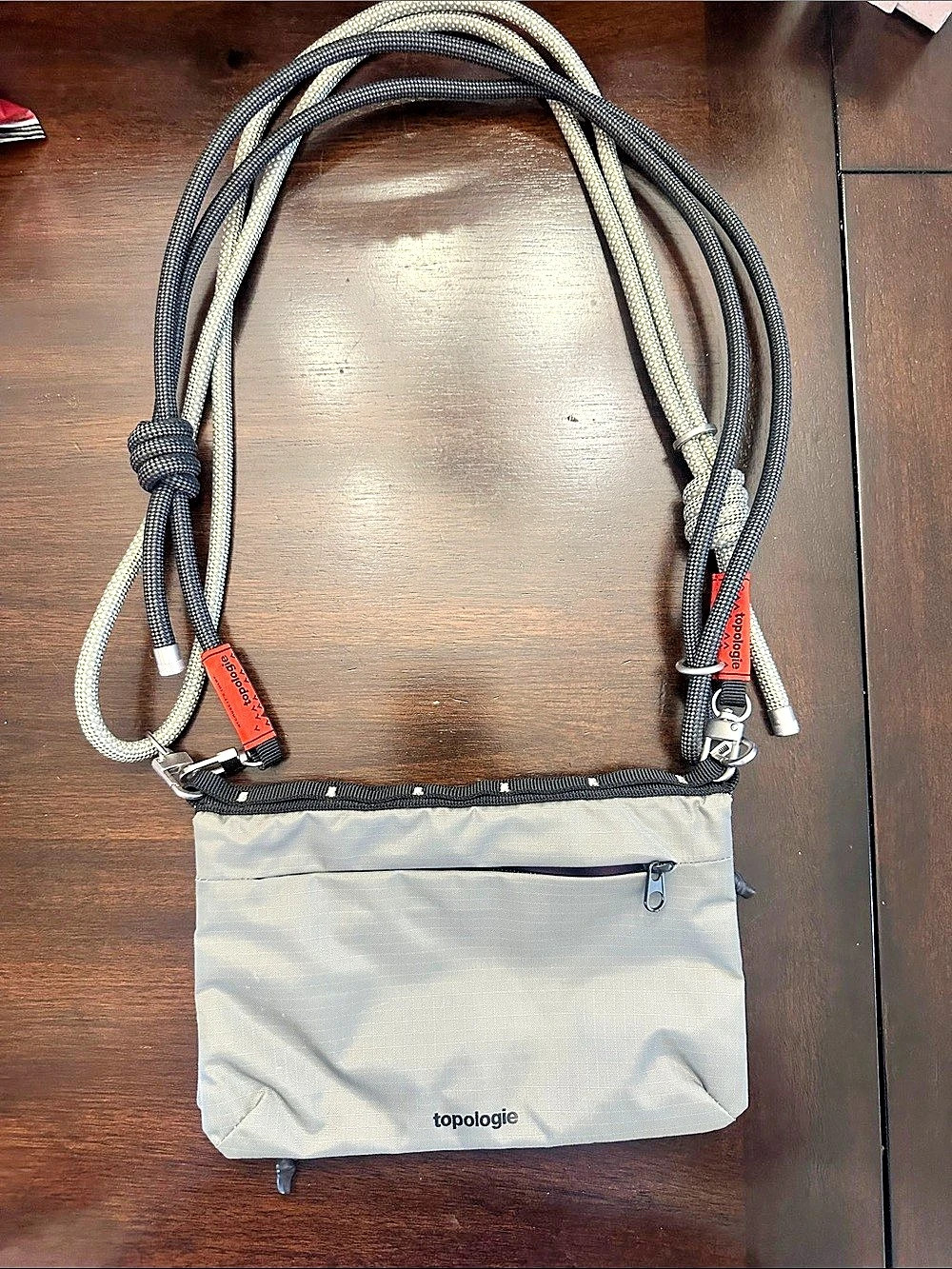 topologie Sacoche Bag Gray & Black Crossbody Bag
